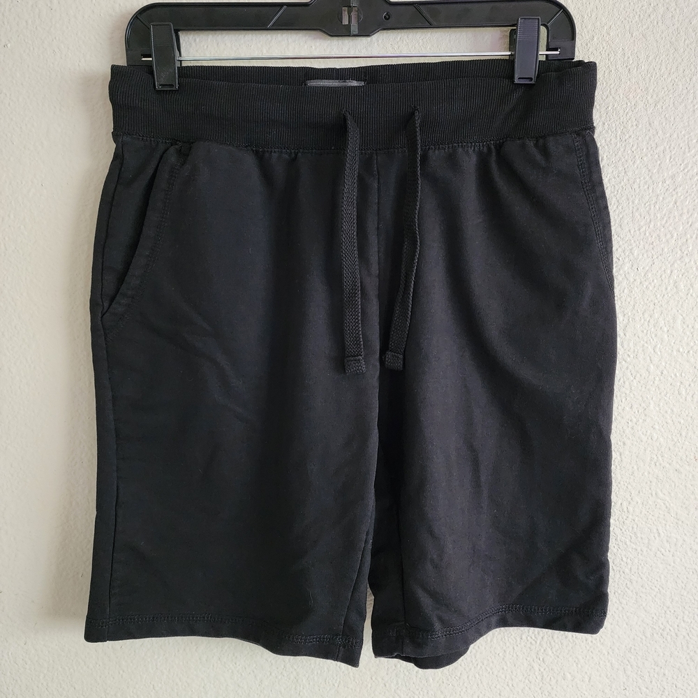 MO Essentials Men’s Black Knit Drawstring Shorts - Size M - EUC Unisex